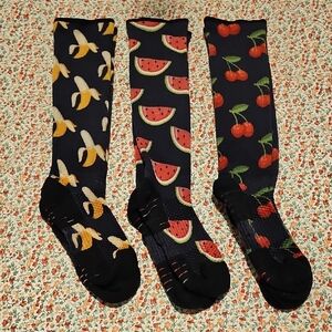 Viasox 3 Pack Fruit Compression Socks